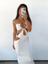 Sleeveless Women Hollow Out Bodycon Dress for Party Events